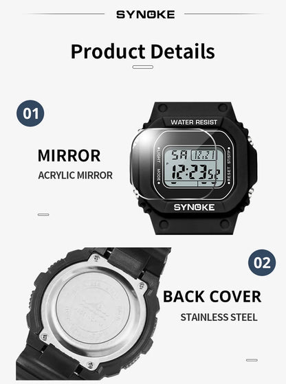 Military Digital Watches Men Sports Luminous Chronograph Waterproof Male Electronic Wrist Watches Relogio Masculino Women Watc