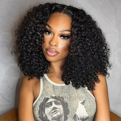 13X4 Short Bob Wig Brazilian Water Wave Lace Frontal Human Hair Wigs for Women Perruque Cheveux Humains Deep Curly Hair On Sale