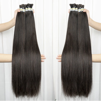 Wholesale Human Meches Bundles Human Hair Straight Extensions Cheveux Natural Human Hair Bulk For Mega Her 300 Grams 70cm