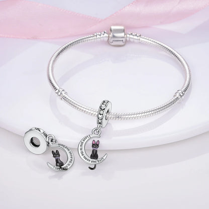 Dog Pet Charms 925 Silver Doggy Paw French Bulldog Bones Beads fit Original Pandora Bracelet DIY Fine Jewelry