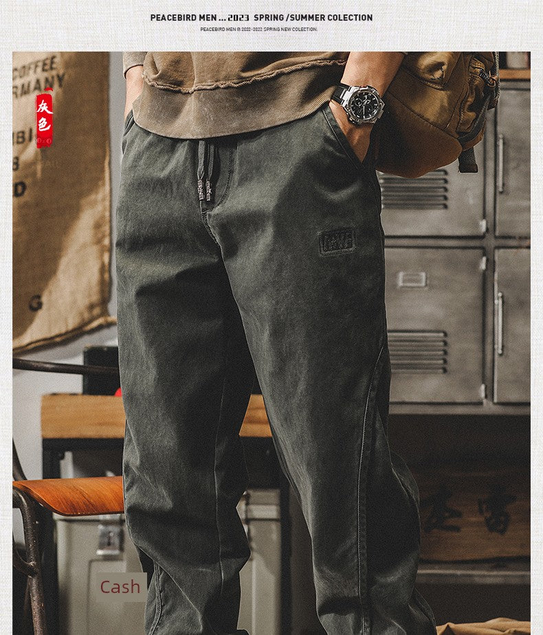 Heavy Weight American Retro Loose Casual Pants Thin Workwear