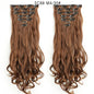 LINWAN Hair 22inch Ombre Hair Long Curly Hair Extension 16 Clips High Tempreture Synthetic Hairpiece Clip In Hair Extensions