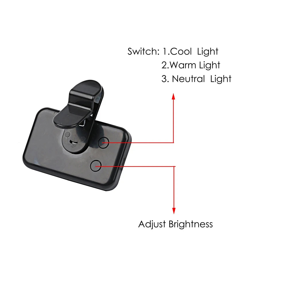 New 3 Modes Adjustable Brightness Portable Mini Selfie Fill Light Rechargeable Clip On For Phone Laptop Tablet Meeting Make Up