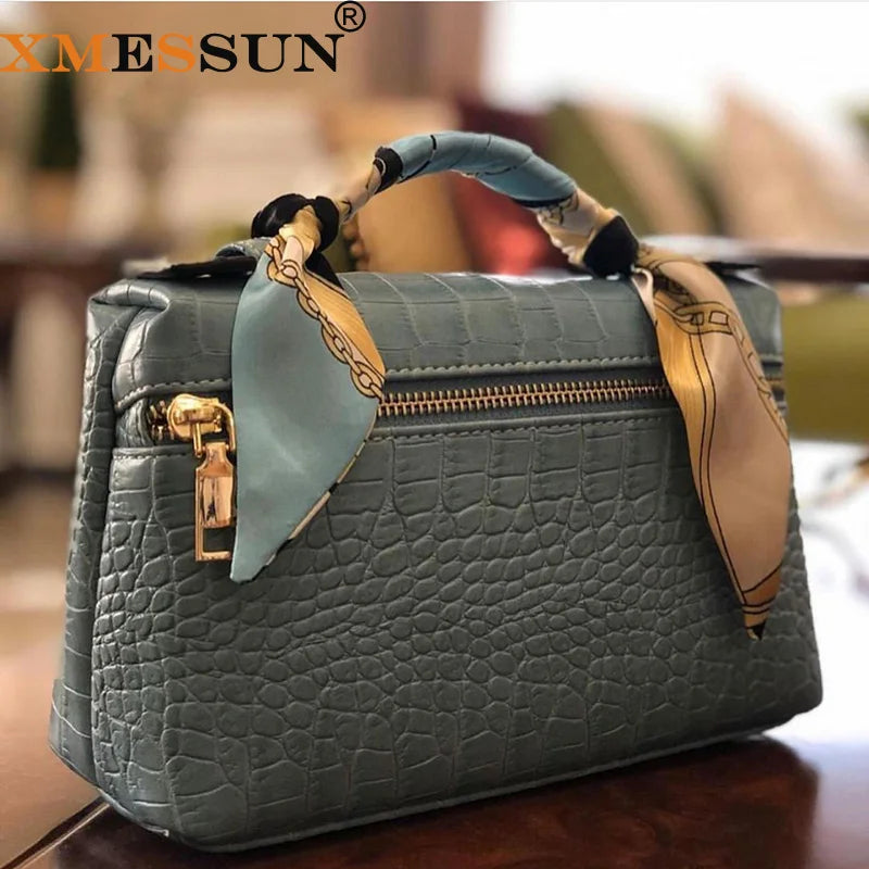 XMESSUN Women Make Up Bag Crocodile Pattern Clutch Bag 2025 Luxury High Quality Handbag Designer Handbag Purse 2022 Trendy Bag